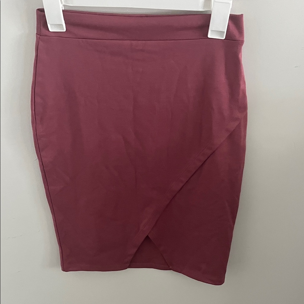 Popular Basics Mauve Pencil Skirt